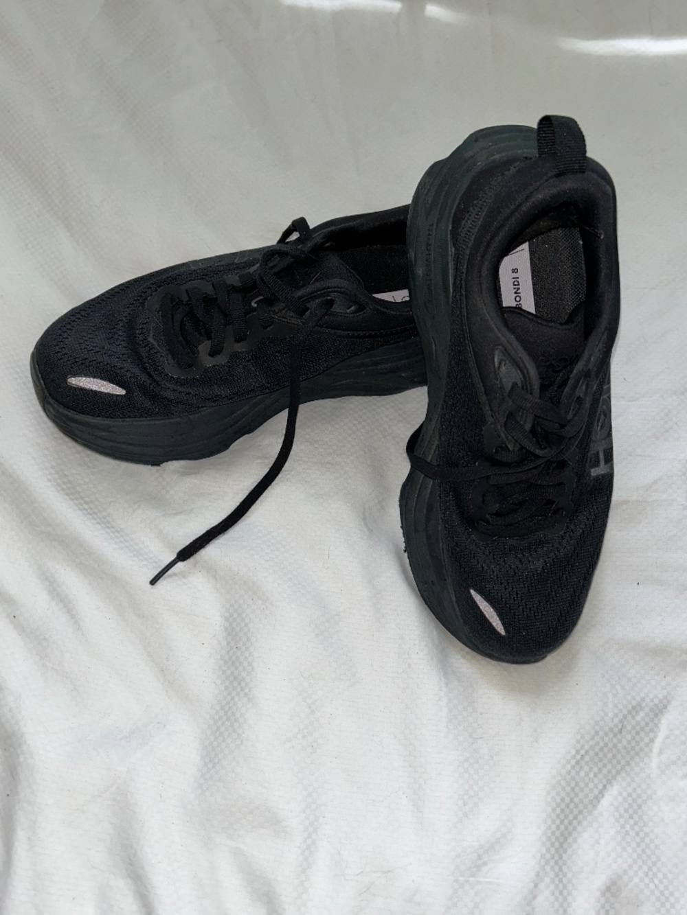 Hoka Bondi triple black Womens sneakers 8